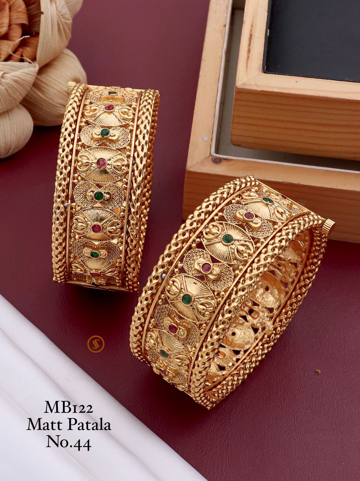 MB Designer Wedding Wear Matt Patla Type Bangles Catalog